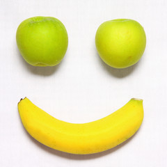Banana and apples