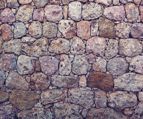 Mur en pierre effet vintage