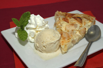 part de tarte et glace