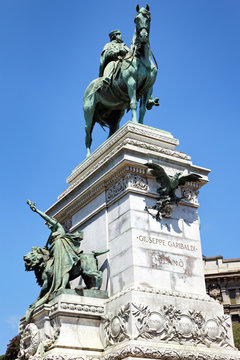 Giuseppe Garibaldi Statue vor dem Castello Sforzesco, Mailand