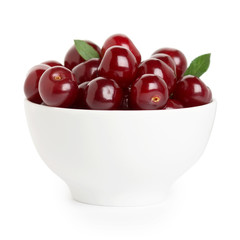Sweet ripe cherry in bowl