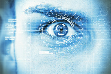 Modern, digital eye
