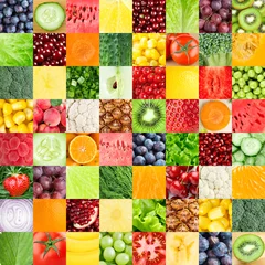 Gordijnen Healthy fresh fruits and vegetables © seralex