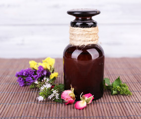 Essential oil with different medicine plants,