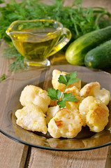 Cauliflower baked with egg