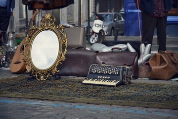 Flea market in Brussels, Belgium