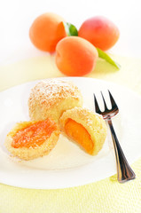 Dumplings with apricots