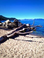 Beautiful shoreline of Lake Tahoe.