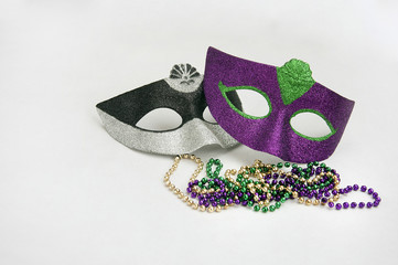 2 Masquerade Party Masks and beads