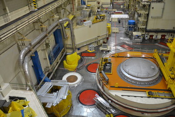 Nuclear reactor hall in a power plant © josefkubes