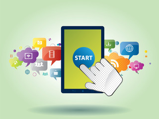 Mobile communication by the smart phone