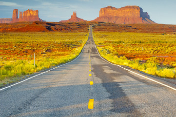 Classical view of the Monument Valley