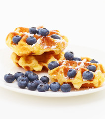 Waffle with blueberry d