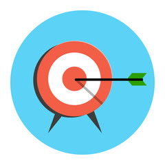 Target Icon. Flat style illustration.