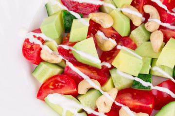 Close up of fitness salad.