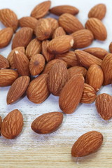 Close - up natural raw almond nut