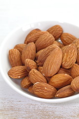 Close - up natural raw almond nut