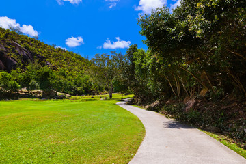 Golf field - island Praslin Seychelles
