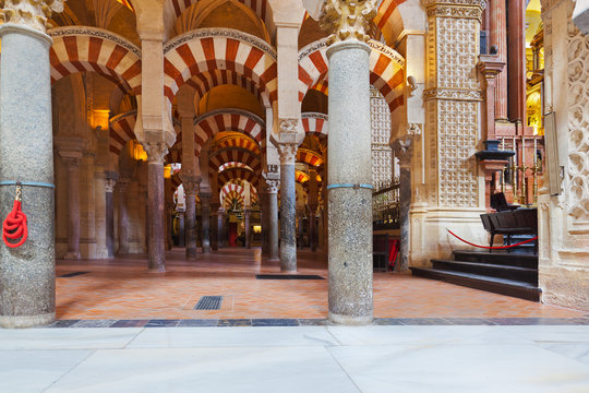 Great Mosque Mezquita interior in Cordoba Spain