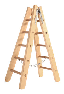 Wooden ladder double sided