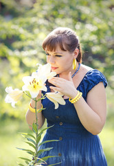 beautiful girl in garden