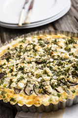 Quiche, Champignons