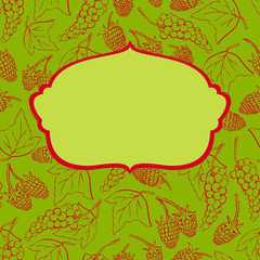 vector card background berries 1