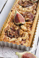 Feigentarte, feigen, Mürbeteig