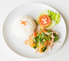 Hot and sour fried fish salad.