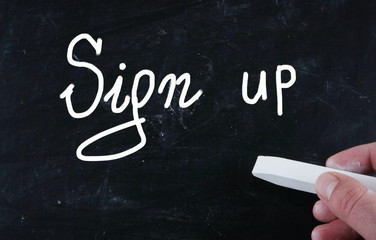 sign up concept