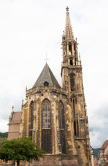Fototapeta na wymiar La collégiale de Thann, Alsace, Haut Rhin