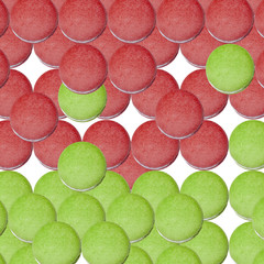 christmas red green macaroon