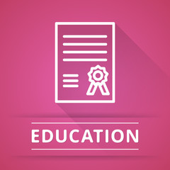 Flat design concept icons for education. Vector illustration