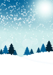 Blaue Weihnachtskarte