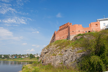Fototapeta na wymiar Kremlin on the banks of the River Tura