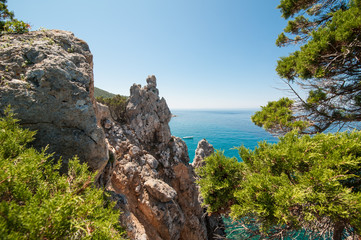 Fototapeta na wymiar panorama isola del Giglio