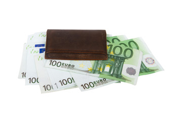 Wallet and Euro Banknotes