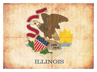 Grunge-Flagge Illinois (USA)