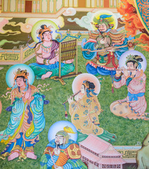 Obraz na płótnie Canvas Chinese mural painting art