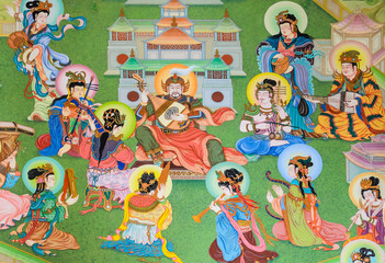 Chinese mural painting art