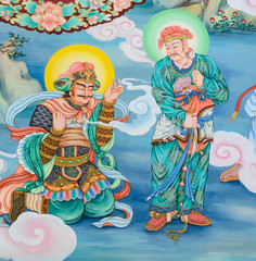 Chinese mural painting art