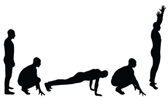 Burpees Ecercice Silhouette