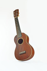 Fototapeta na wymiar Ukulele hawaiian guitar isolated on white background