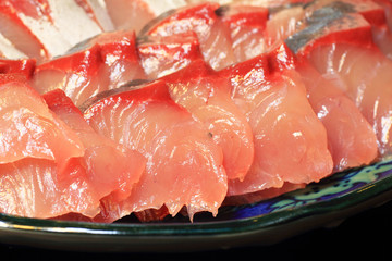 Japanese healthy sashimi of Amberjack food