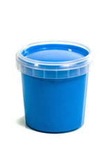 jar with blue gouache