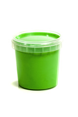 jar with green gouache