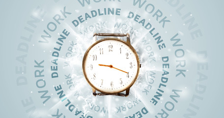 Clocks with work and deadline round writing