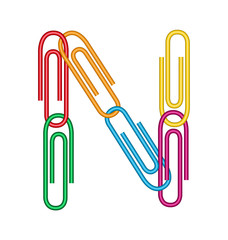 letter n with clips