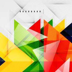 Modern glossy triangles business layout