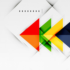 Modern glossy triangles business layout